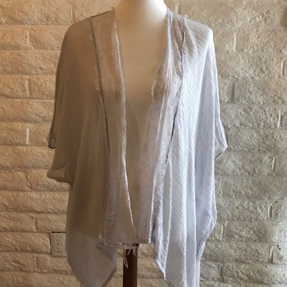 BCBGeneration Gray Lace Kimono